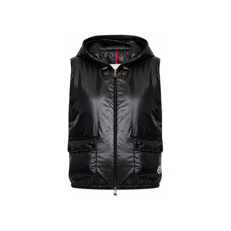 Moncler Black Languid Hooded Down Vest 1A00094 597YG 999