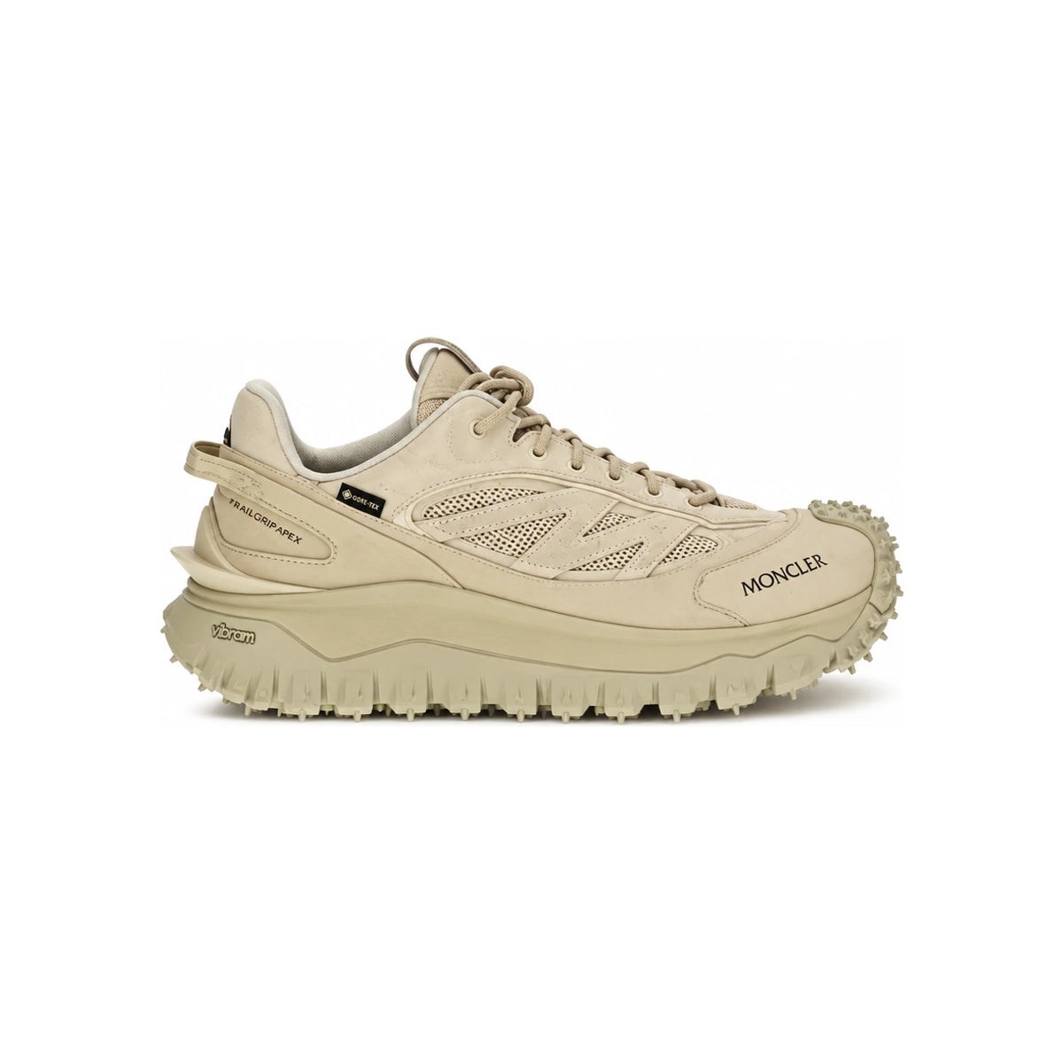 Moncler White Leather Low-Top Sneakers for Men