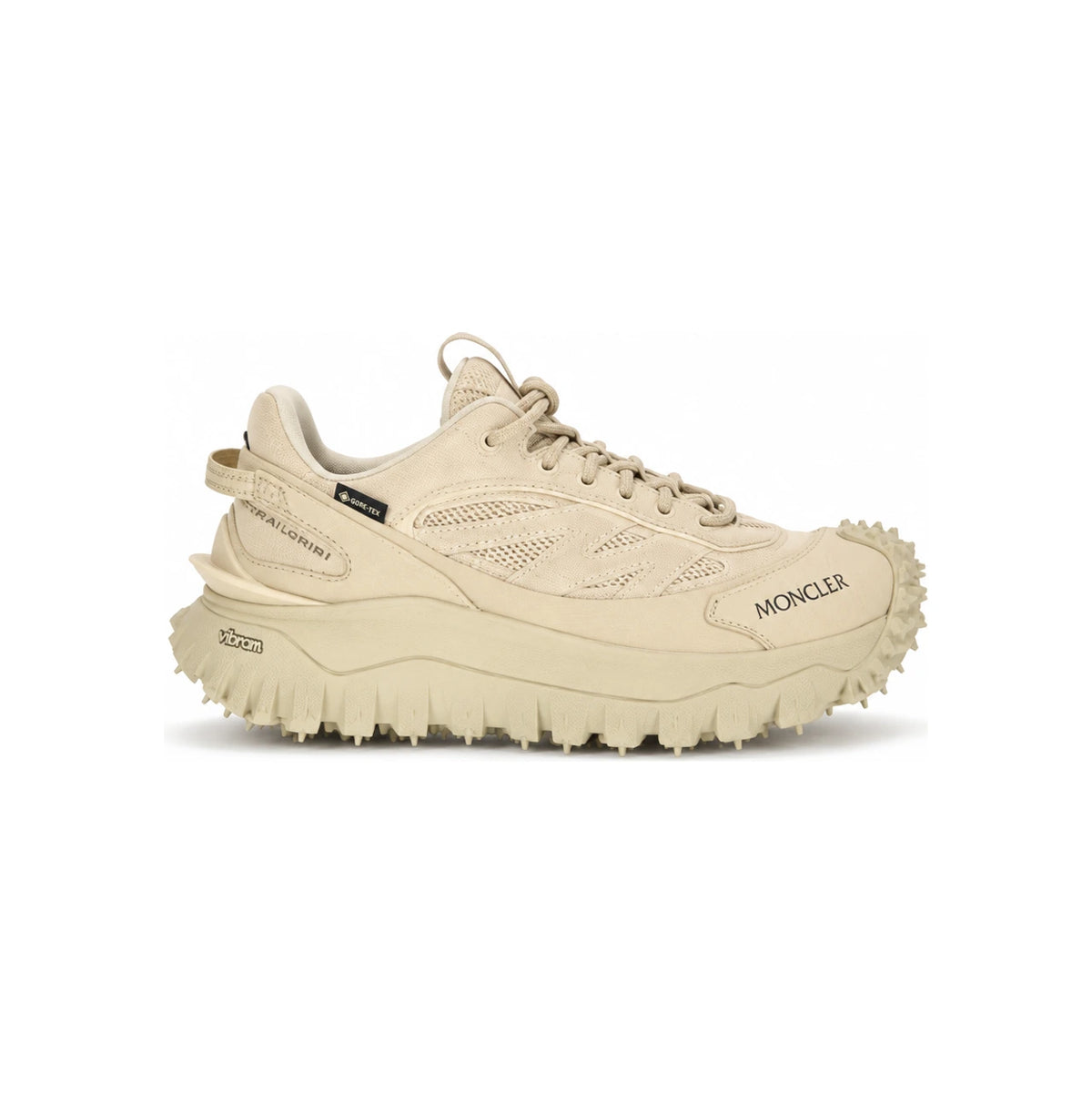 Moncler White Leather Low-Top Sneakers for Women
