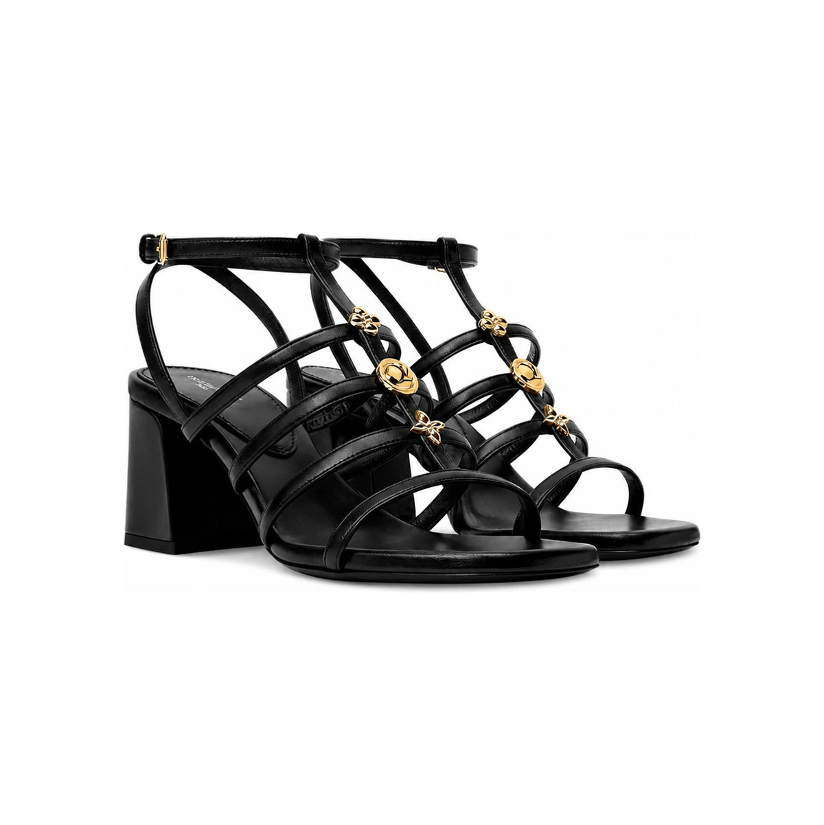 Louis Vuitton Men's Gaia Nappa Lambskin Sandals Gold Monogram Charm