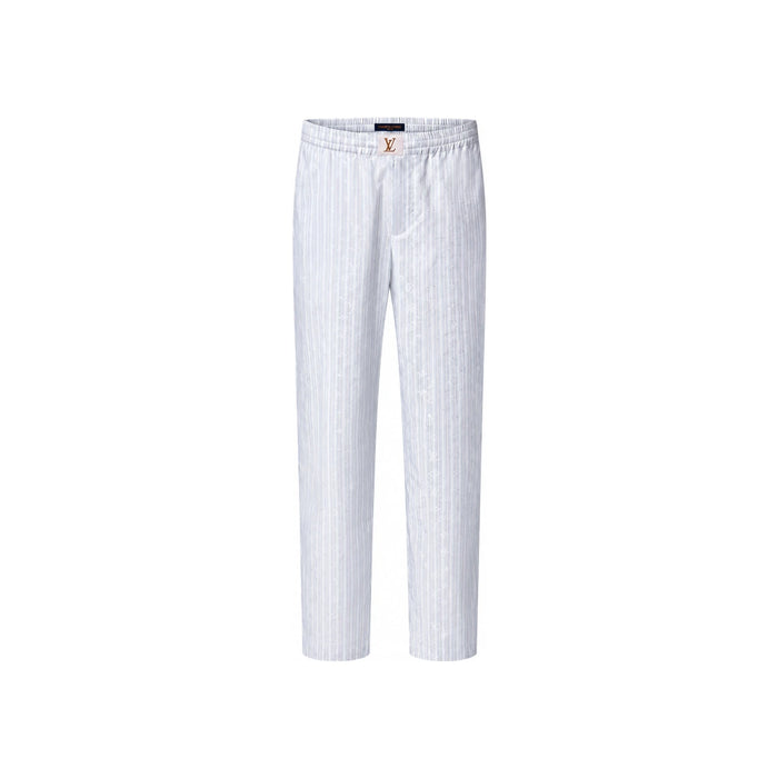 Louis Vuitton Women's Monogram Striped Drawstring Pants Relaxed Fit