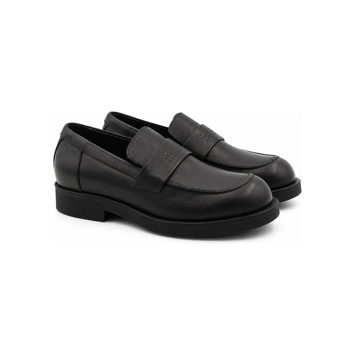Maison Margiela Black Leather Penny Loafers