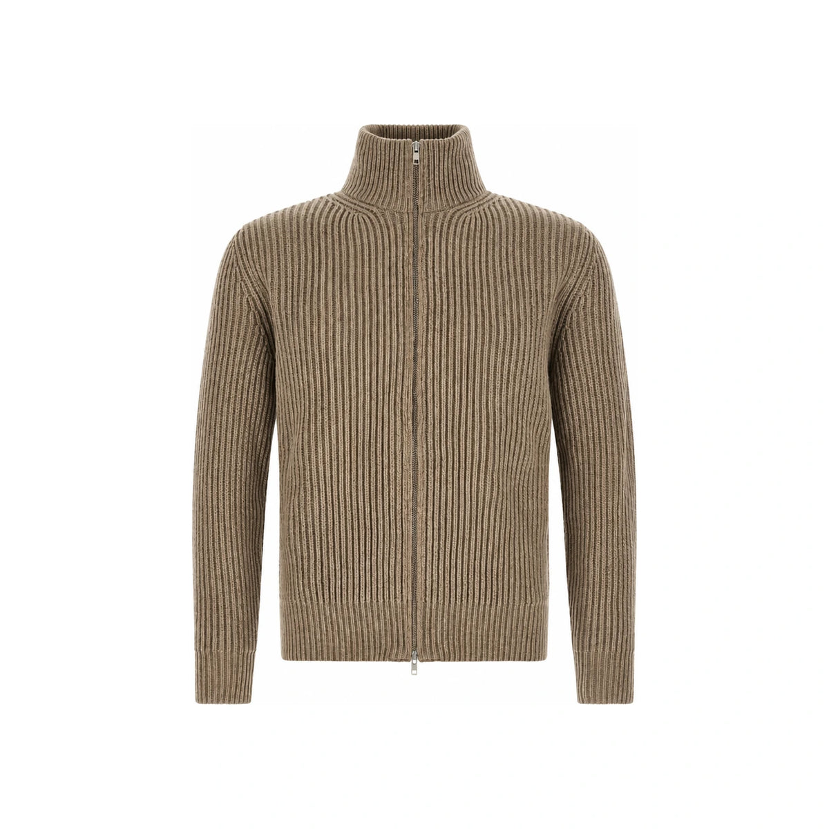 Maison Margiela Black Wool Zip-Up Knit Jacket