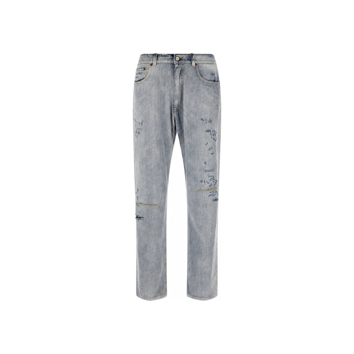 Maison Margiela Blue Cotton Straight-Leg Denim Jeans