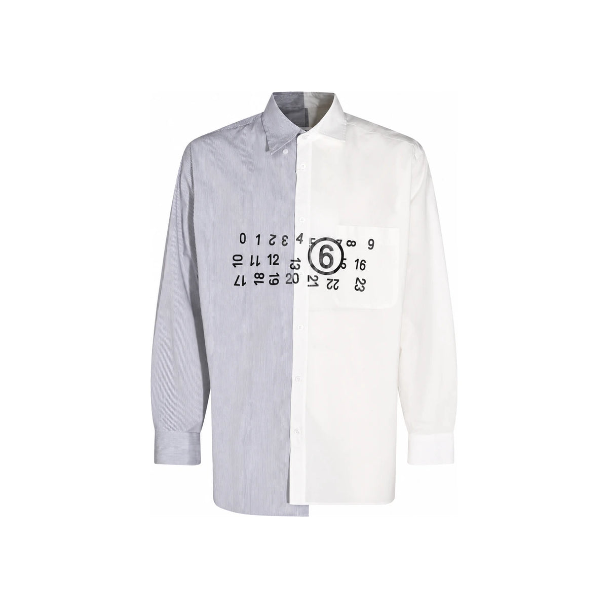 Maison Margiela Long Sleeve Button-Up Shirt Men’s Cotton Blend White