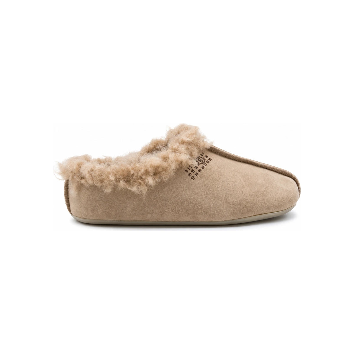 Maison Margiela Silver Leather Flat Shoes