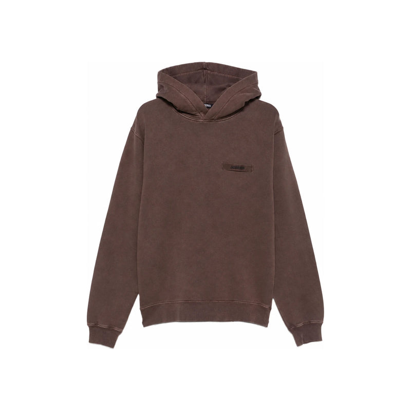 JACQUEMUS Brown Grosgrain Hoodie Pullover Top