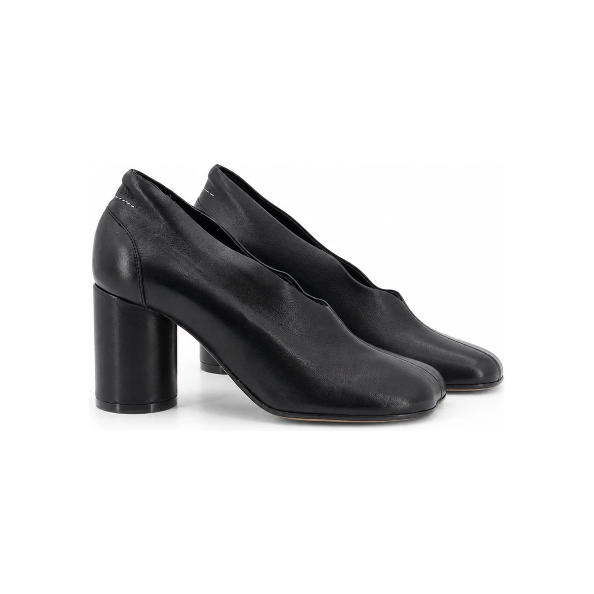 Maison Margiela Black Leather Mary Jane Pumps
