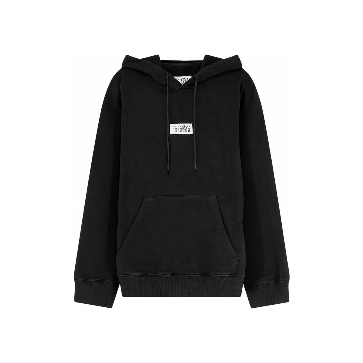 Maison Margiela Black Cotton MM6 Logo Men’s Hoodie