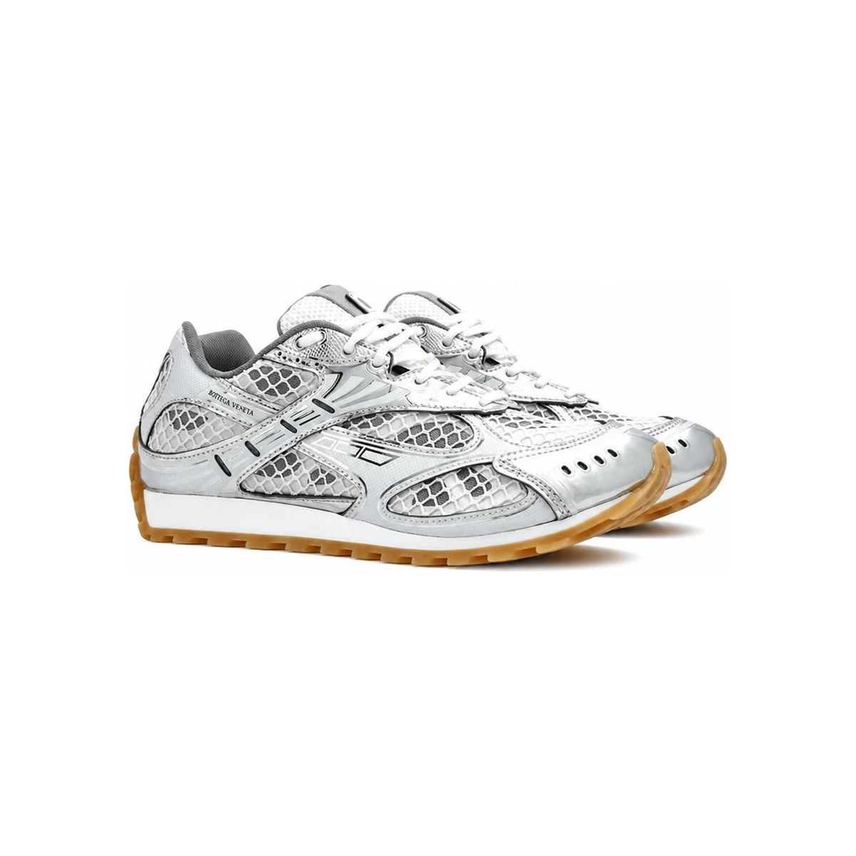 Bottega Veneta Orbit Low-Top Sneakers Men Gray Leather