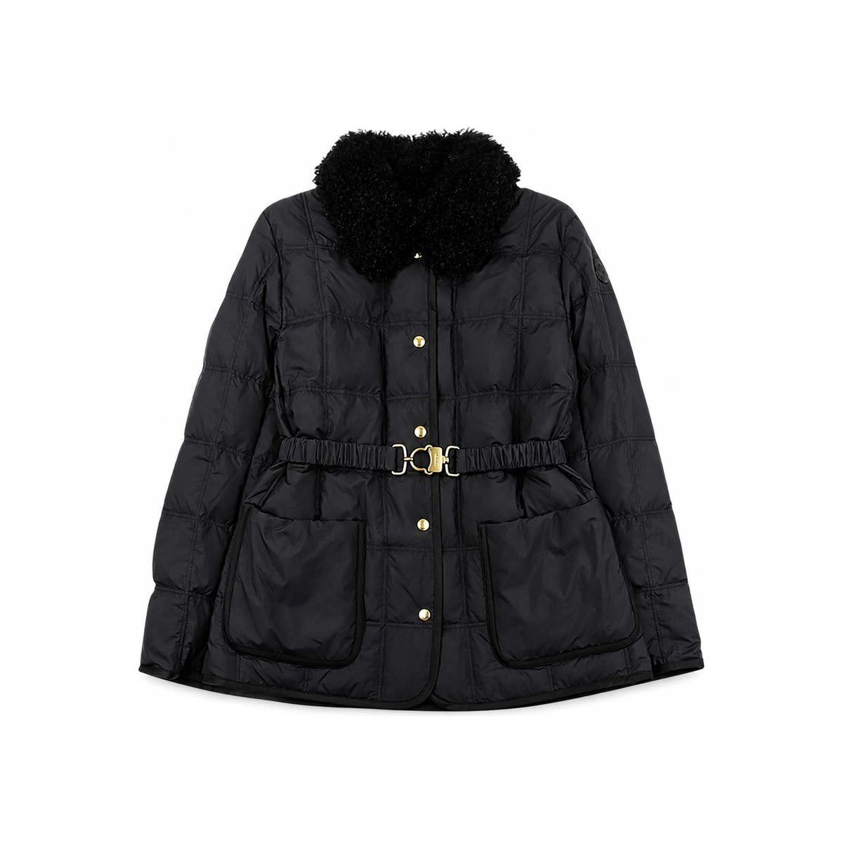 Moncler Women's Black Belted Down Puffer Jacket 1A00065 597YW 999