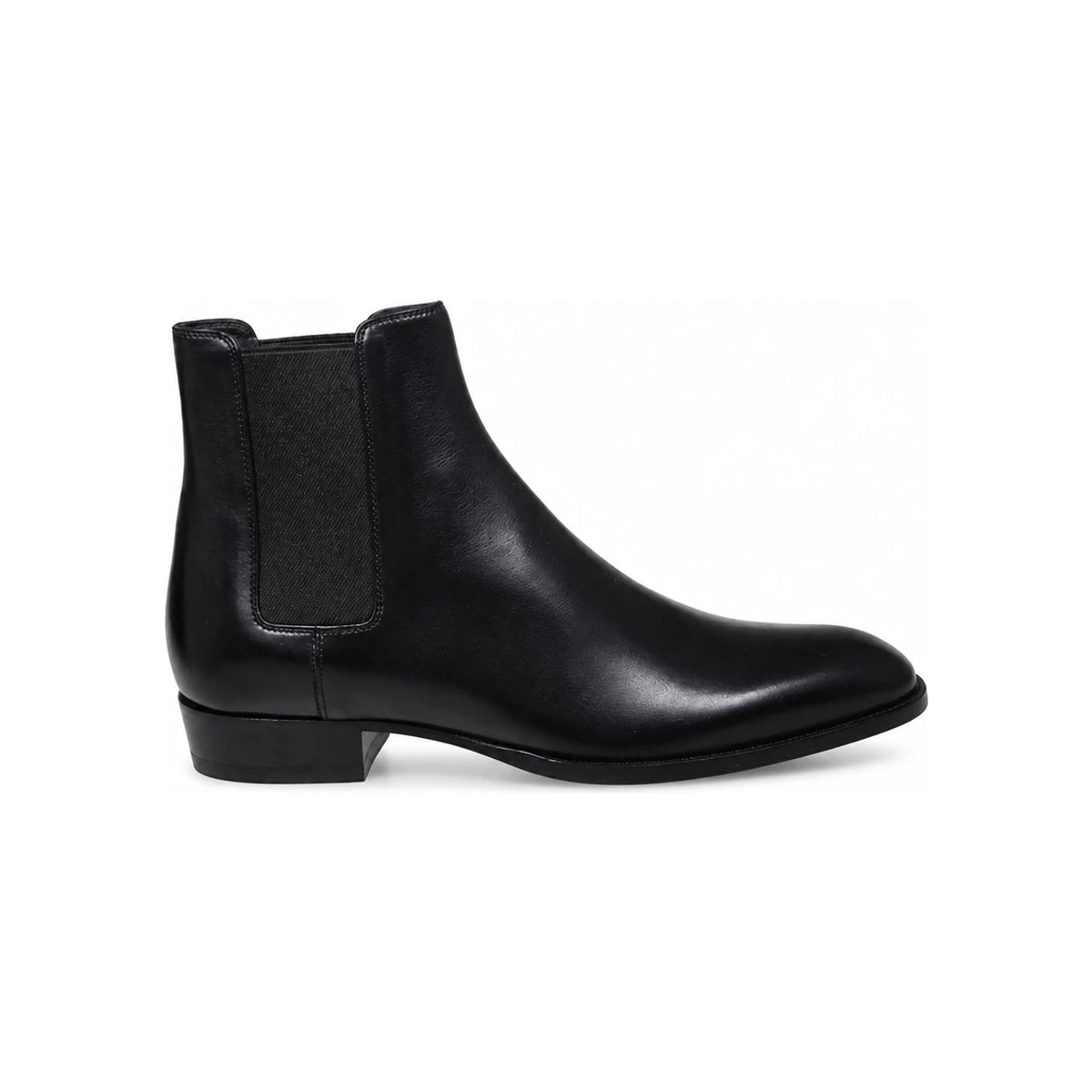 Saint Laurent Black Leather Ankle Boots for Men