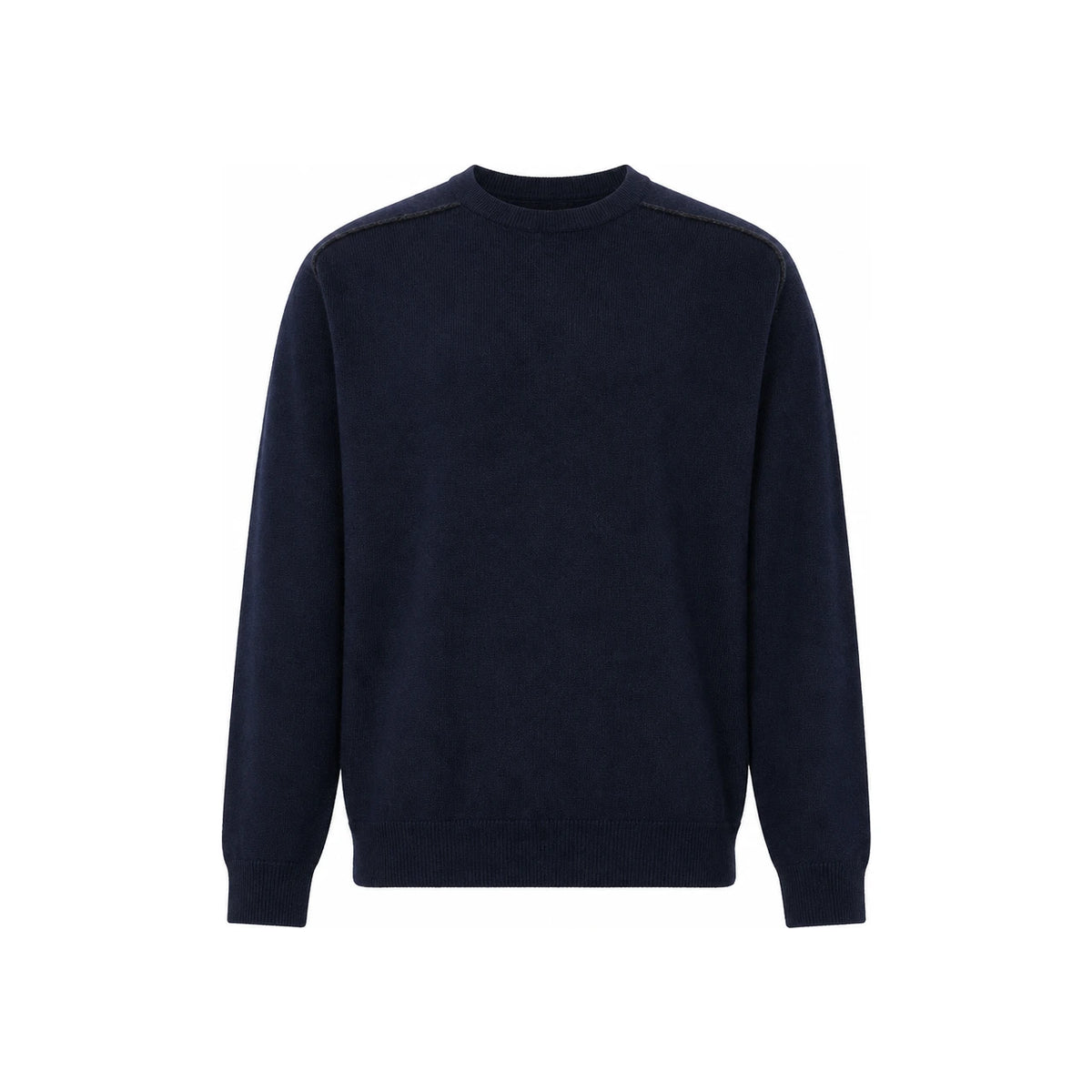 Maison Margiela Navy Wool Round Neck Sweater for Men
