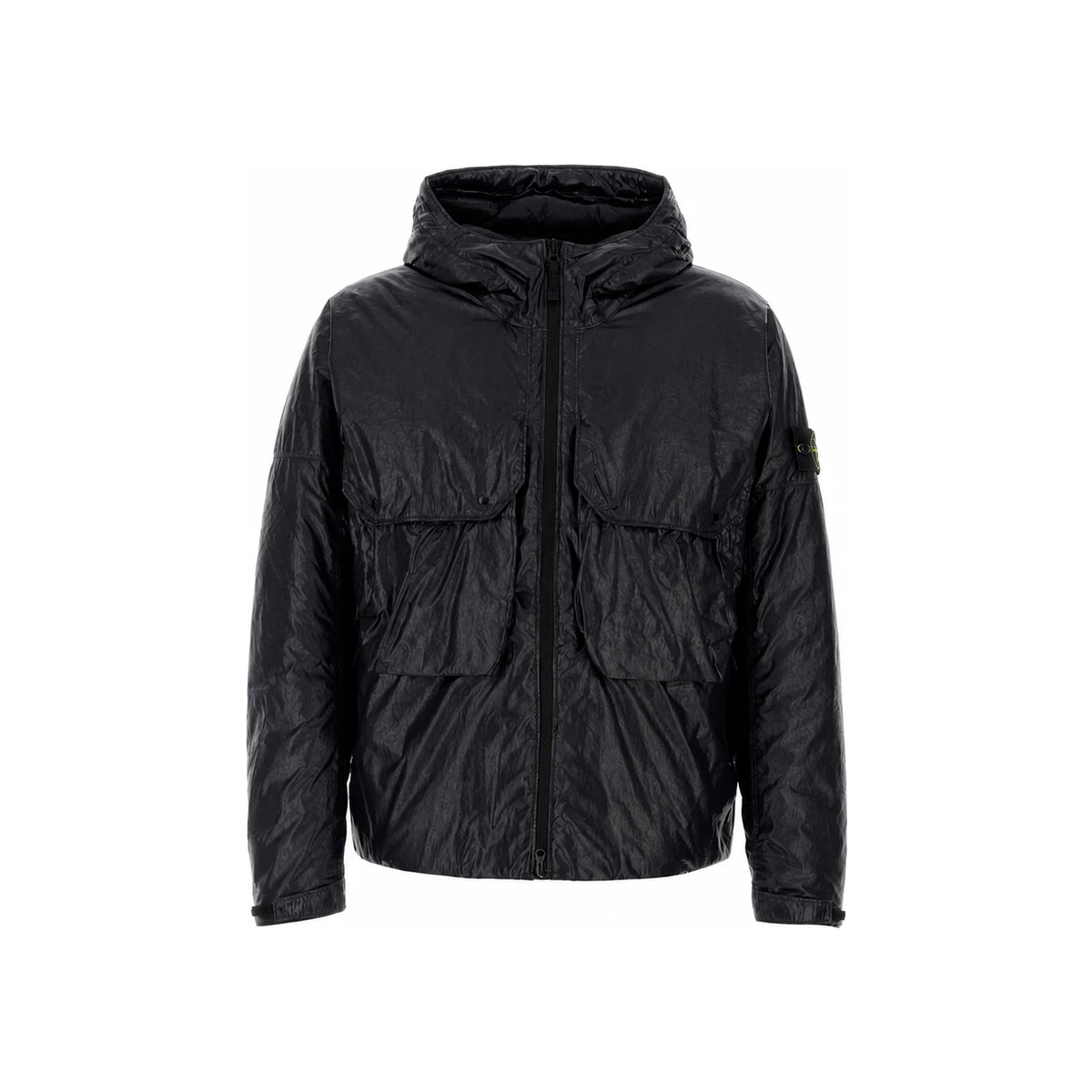 STONE ISLAND Black Nylon Down Puffer Jacket for Men