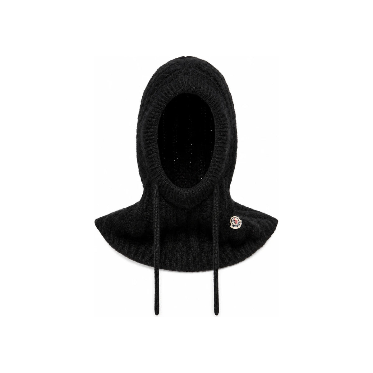 Moncler Black Wool Blend Knit Hat