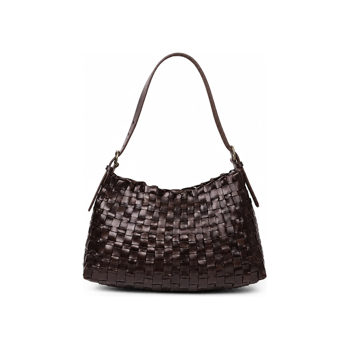 Dragon Diffusion Hobo Selvedge Shoulder Bag Dark Brown 8170