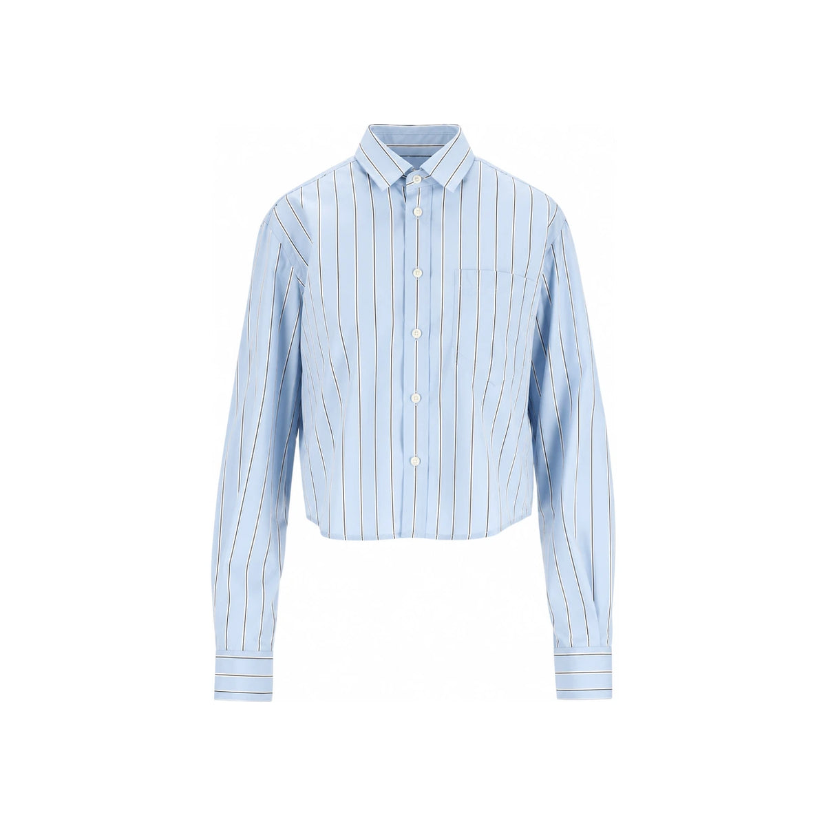 AMI Cashmere Blue Ivory Cotton Shirt