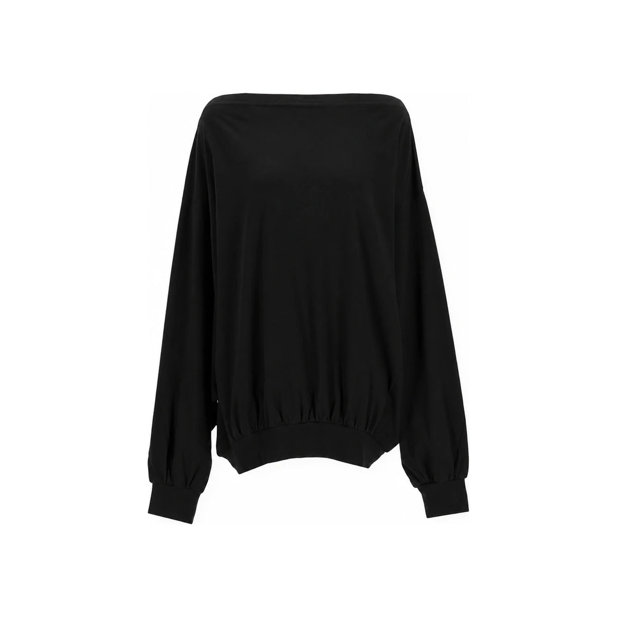 Maison Margiela Black Cotton Sweatshirt-Style Blouse