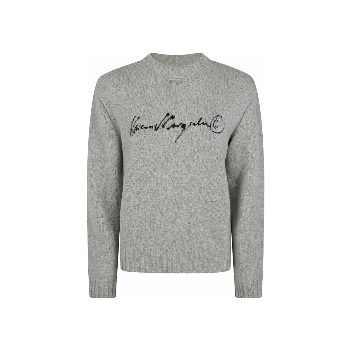 Maison Margiela Wool Blend Round Neck Knit Sweater for Women