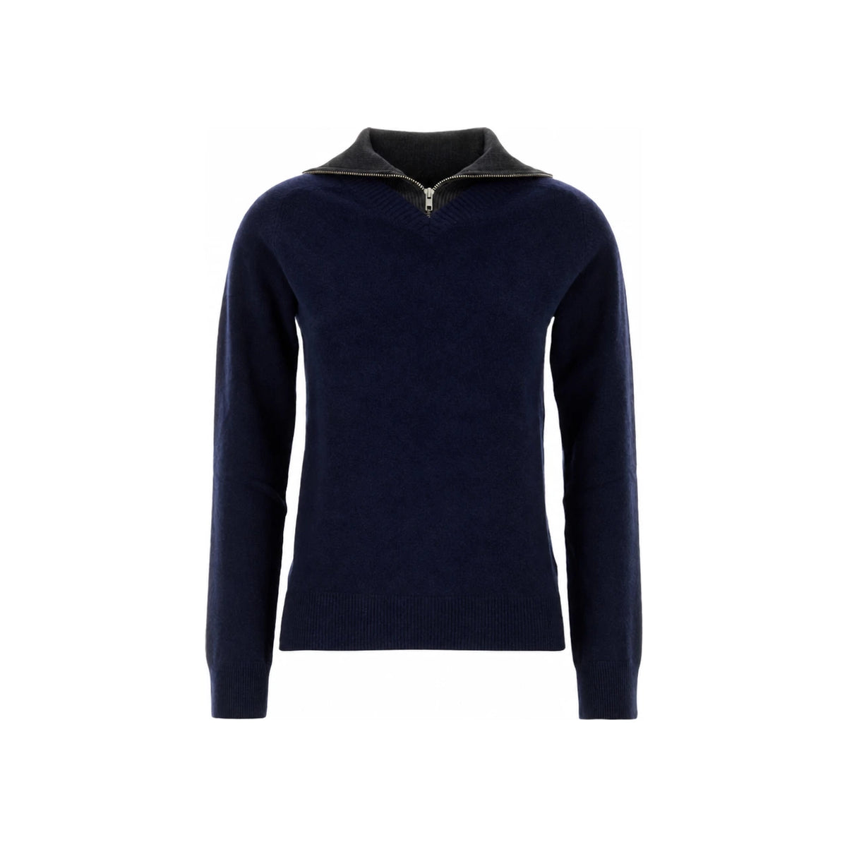 Maison Margiela Beige Wool Zip-Up Knit Cardigan