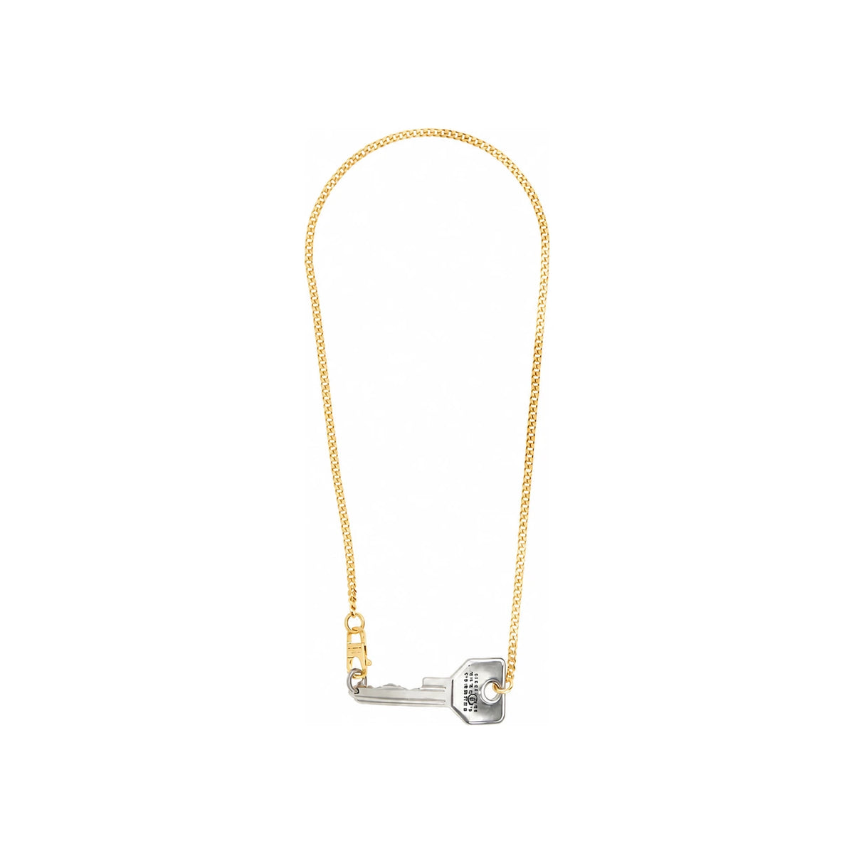 Maison Margiela Silver Tone Pendant Necklace