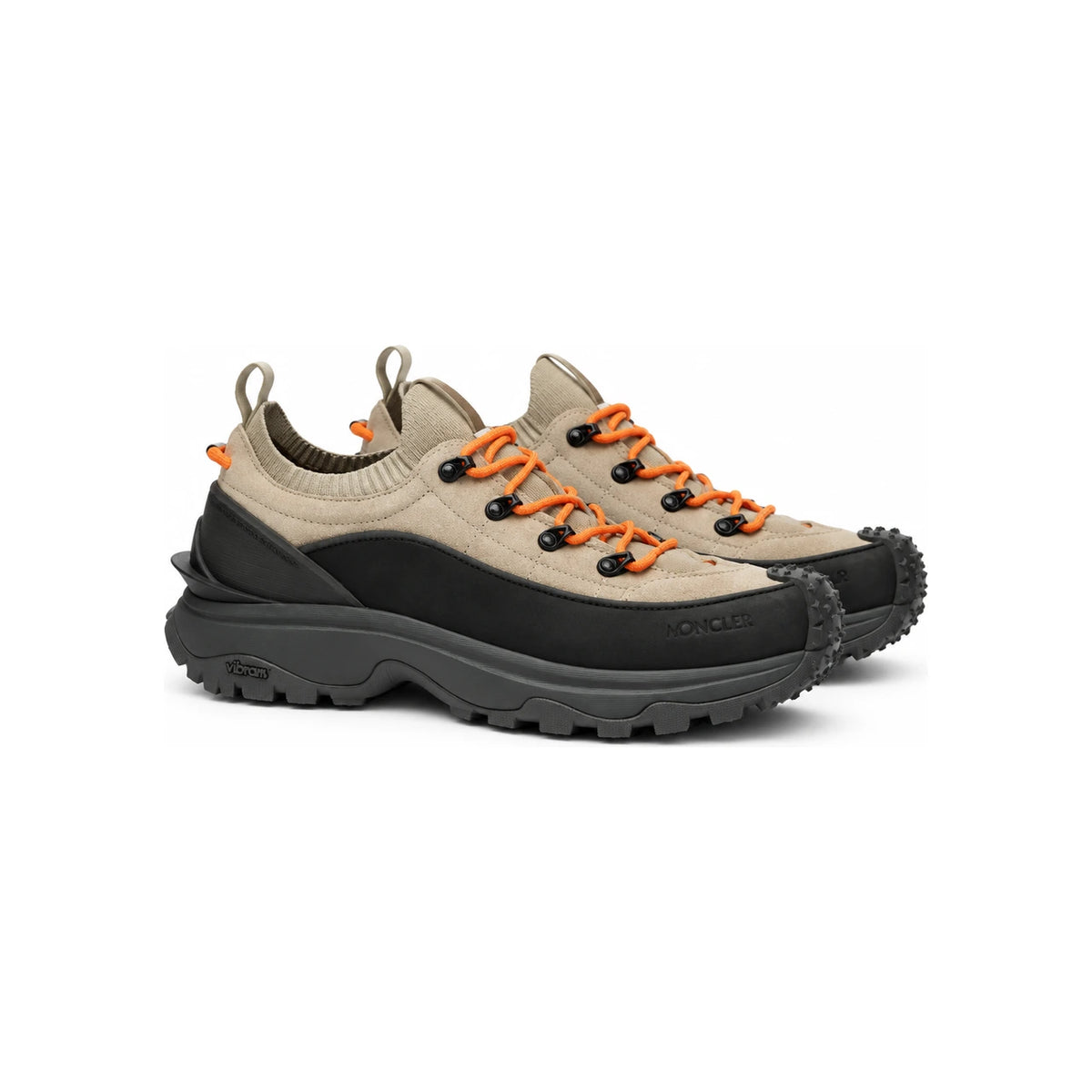 Moncler Light Brown Leather Sneakers Men’s