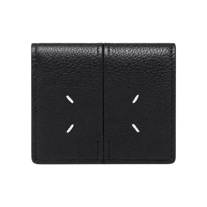 Maison Margiela Stitch Leather Bifold Wallet Beige Unisex