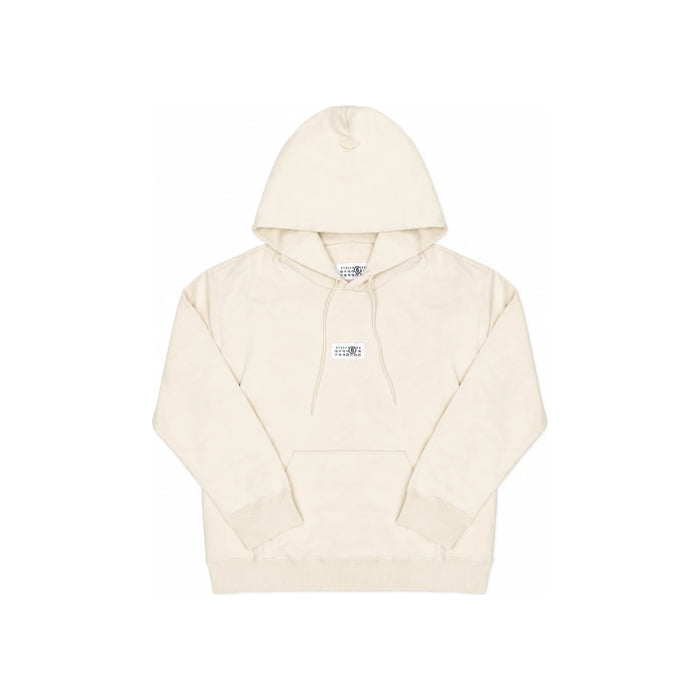 Maison Margiela Numbering Logo Patch Hoodie for Men Navy Cotton