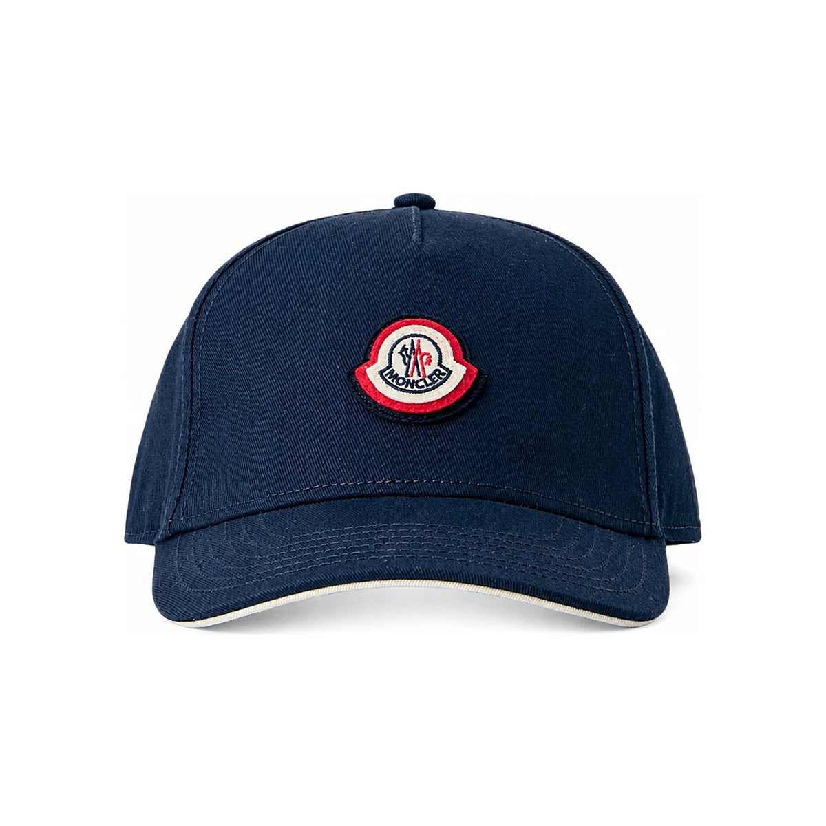 Moncler Navy Cotton Logo Baseball Cap