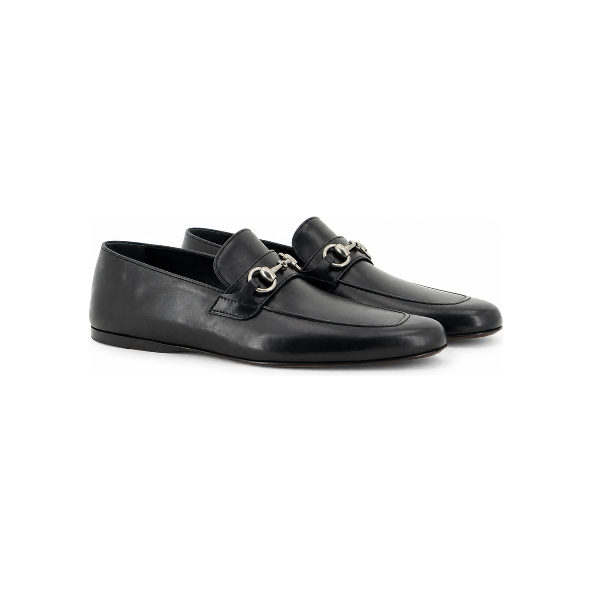 GUCCI Black Leather Loafers