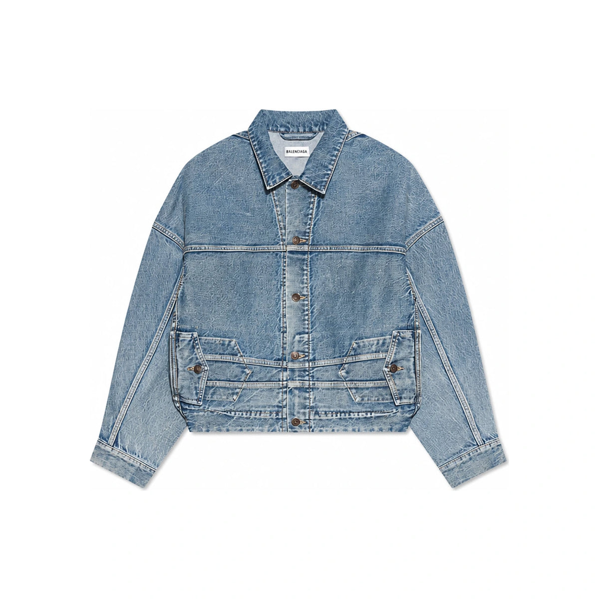 BALENCIAGA Upside Down Oversize Denim Jacket