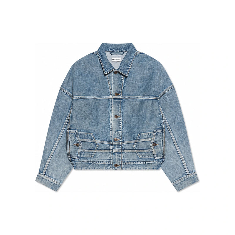 BALENCIAGA Upside Down Oversize Denim Jacket