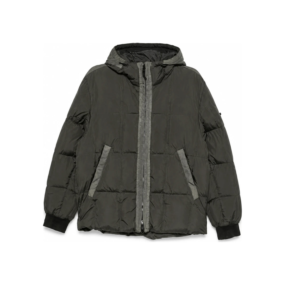 STONE ISLAND Logo Patch Down Jacket for Men Navy