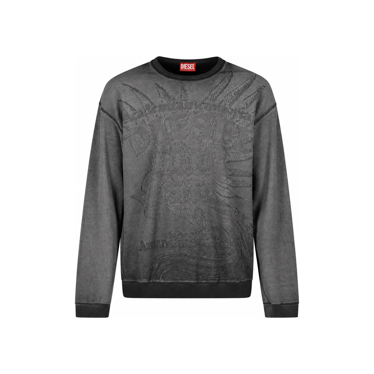 DIESEL Black Knit Sweatshirt Men’s Pullover