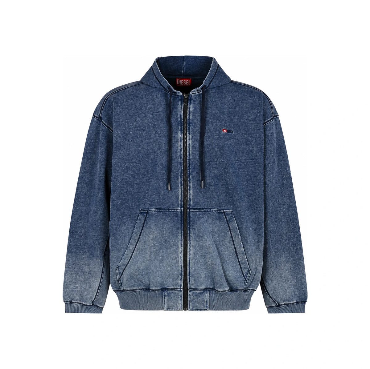 DIESEL Black Casual Jacket Men’s Lightweight Zip-Up Jacket