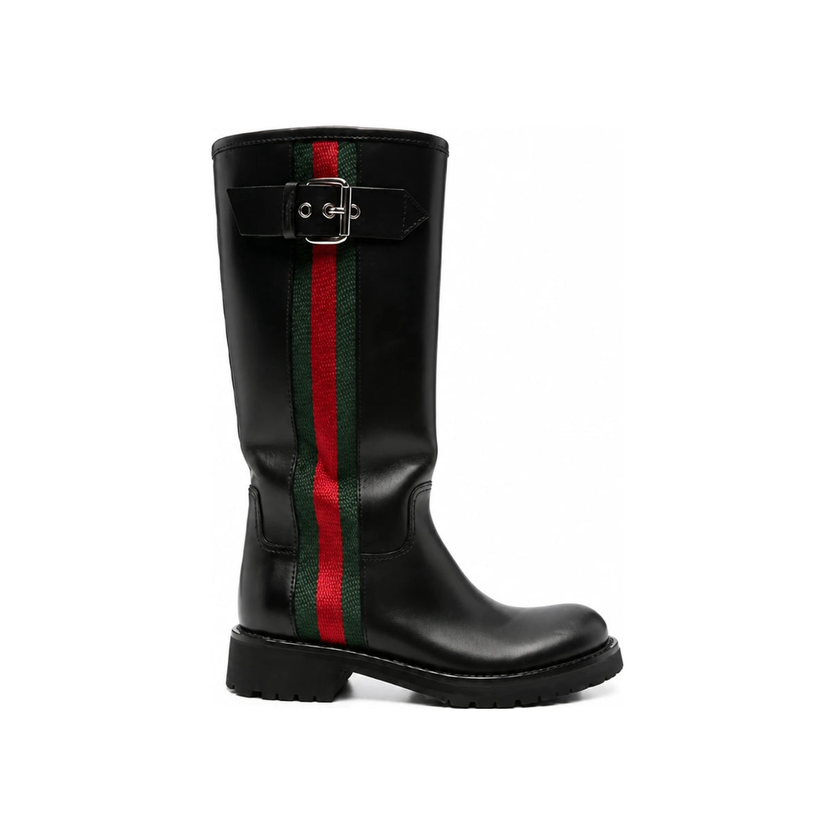 GUCCI Black Leather Mid-Calf Boots
