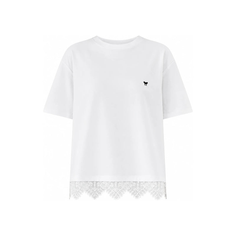Max Mara Lace White T-Shirt 2625976051 004