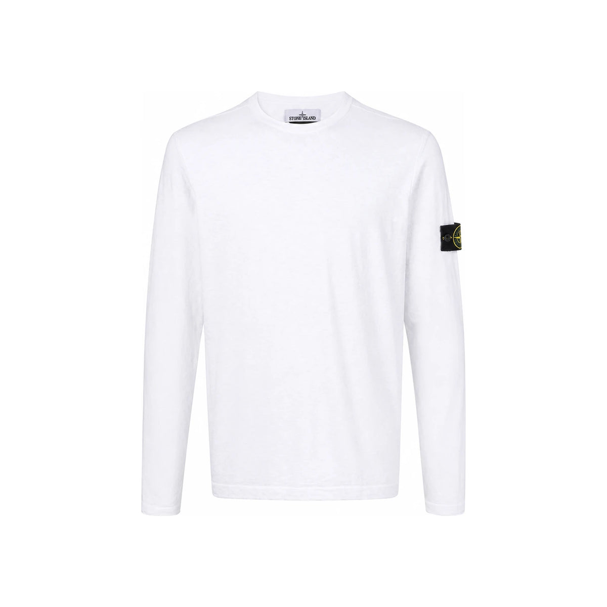 STONE ISLAND Anniversary Badge Patch Crewneck Knit Sweater White