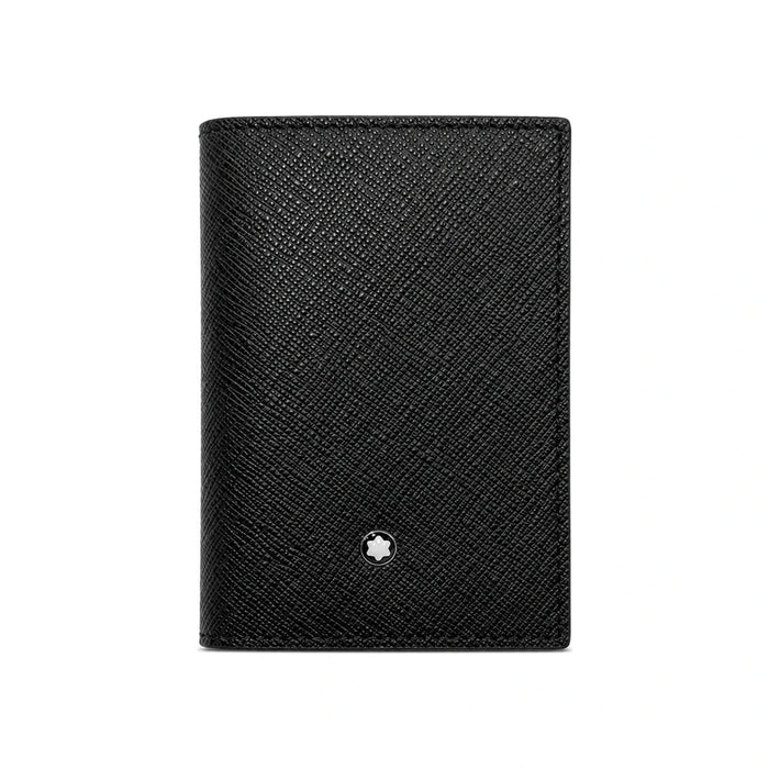 Montblanc Black Saffiano Leather 2CC Card Holder Wallet