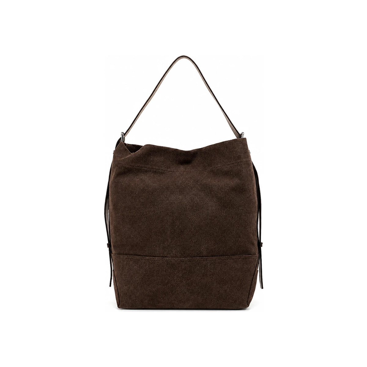Lemaire Unisex Belted Tote Bag Brown Leather