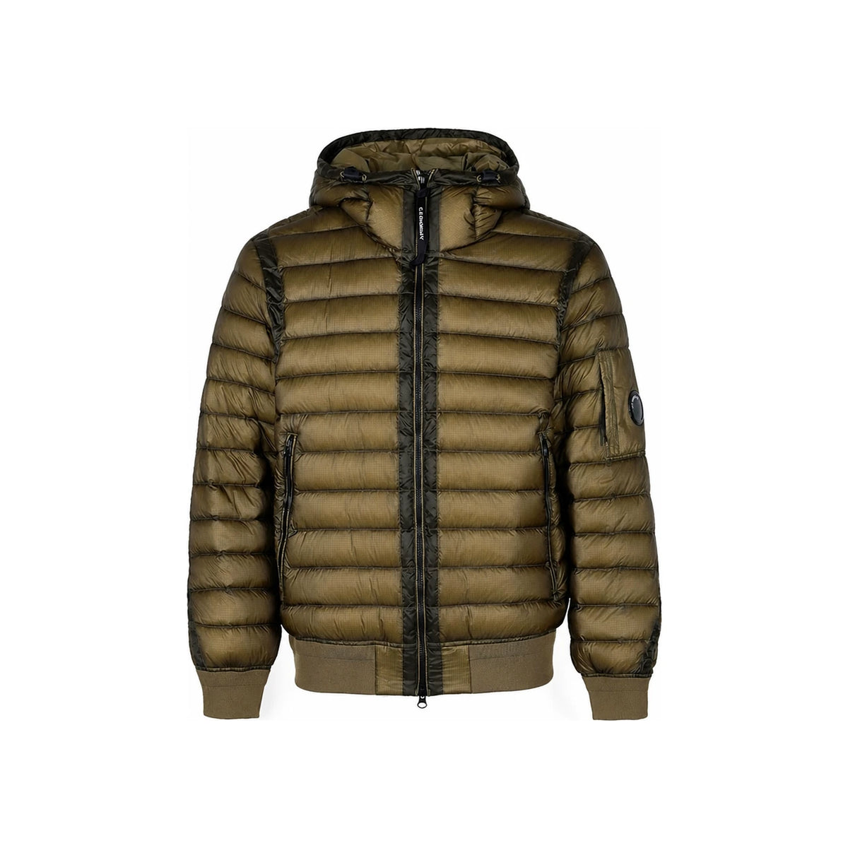 CP Company Men’s DD Shell Hooded Lens Down Puffer Jacket Green