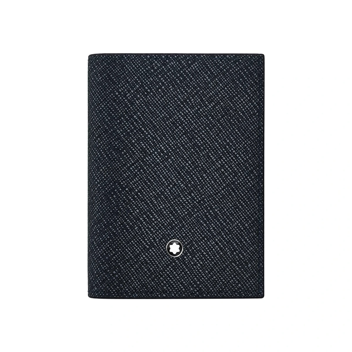 Montblanc Sartorial Business Card Holder Tweed Blue Leather Wallet