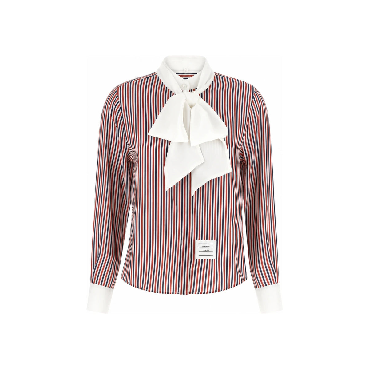 THOM BROWNE Navy Cotton Button-Up Shirt