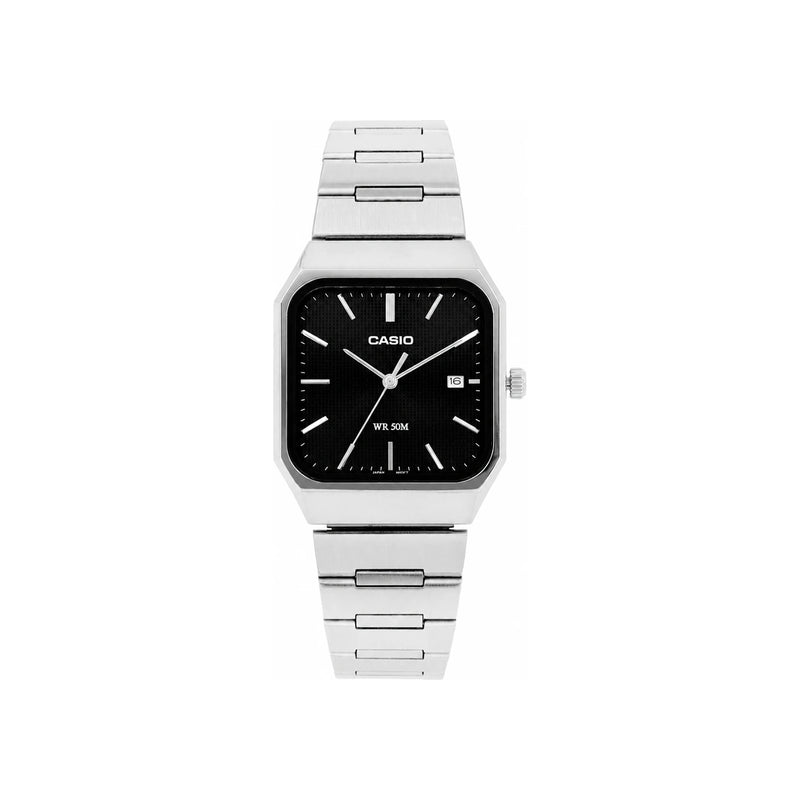 Casio Black Analog Square Metal Watch for Men