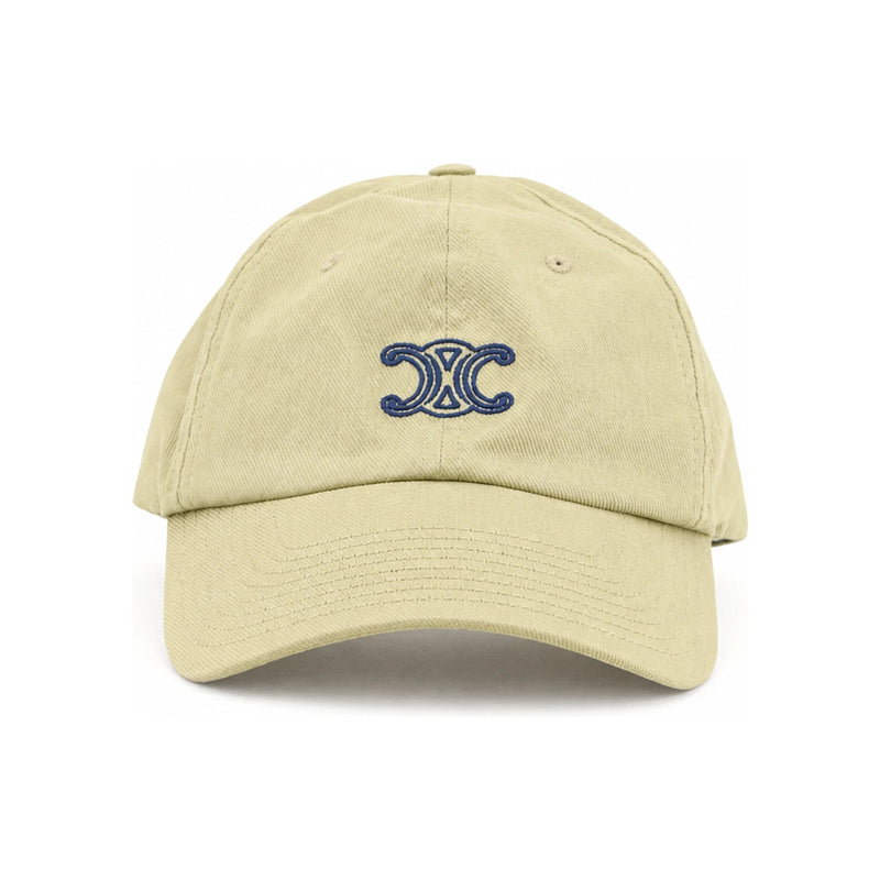 CELINE Triomphe Rissouli Twill Baseball Cap Brown