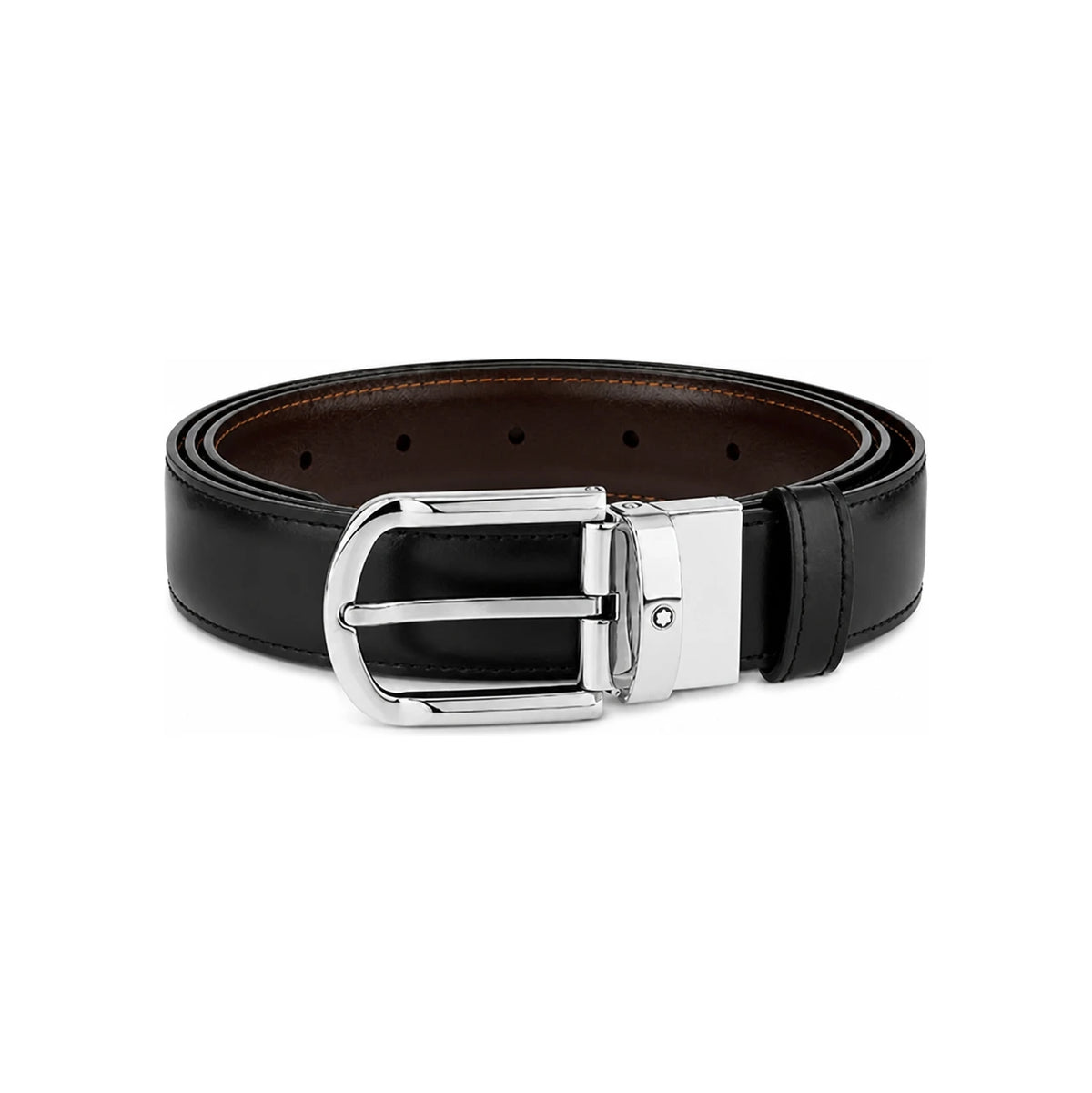Montblanc Reversible Round Horseshoe Buckle Belt 30mm
