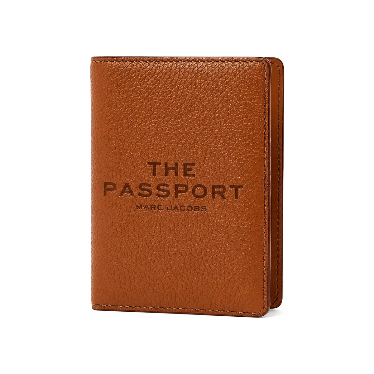 Marc Jacobs Unisex Leather Passport Wallet Case Brown