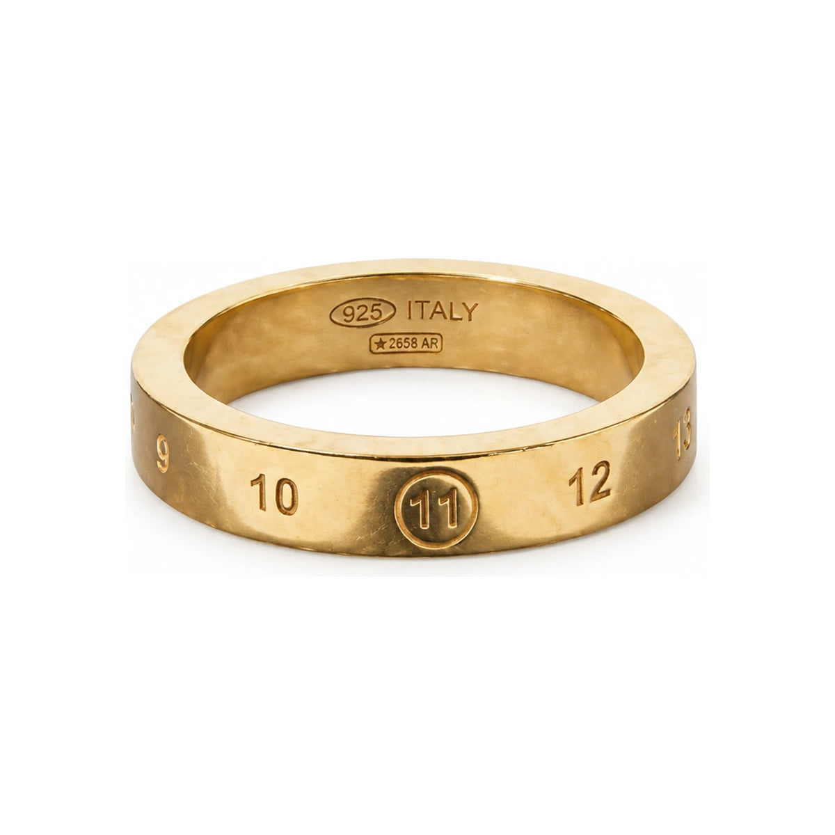 Maison Margiela Engraved Number Logo 4mm Ring for Women SM1UQ0128 P9254 201