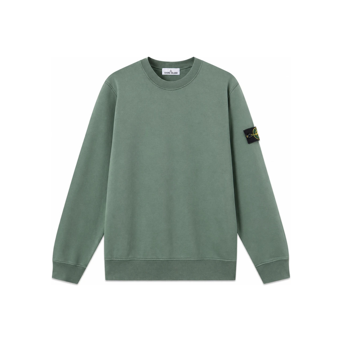 STONE ISLAND Organic Cotton Fleece Crewneck Sweatshirt for Men