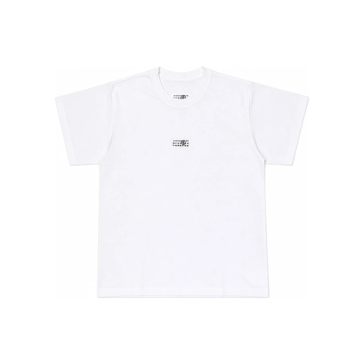 Maison Margiela Number Logo Patch Short Sleeve T-Shirt White Women